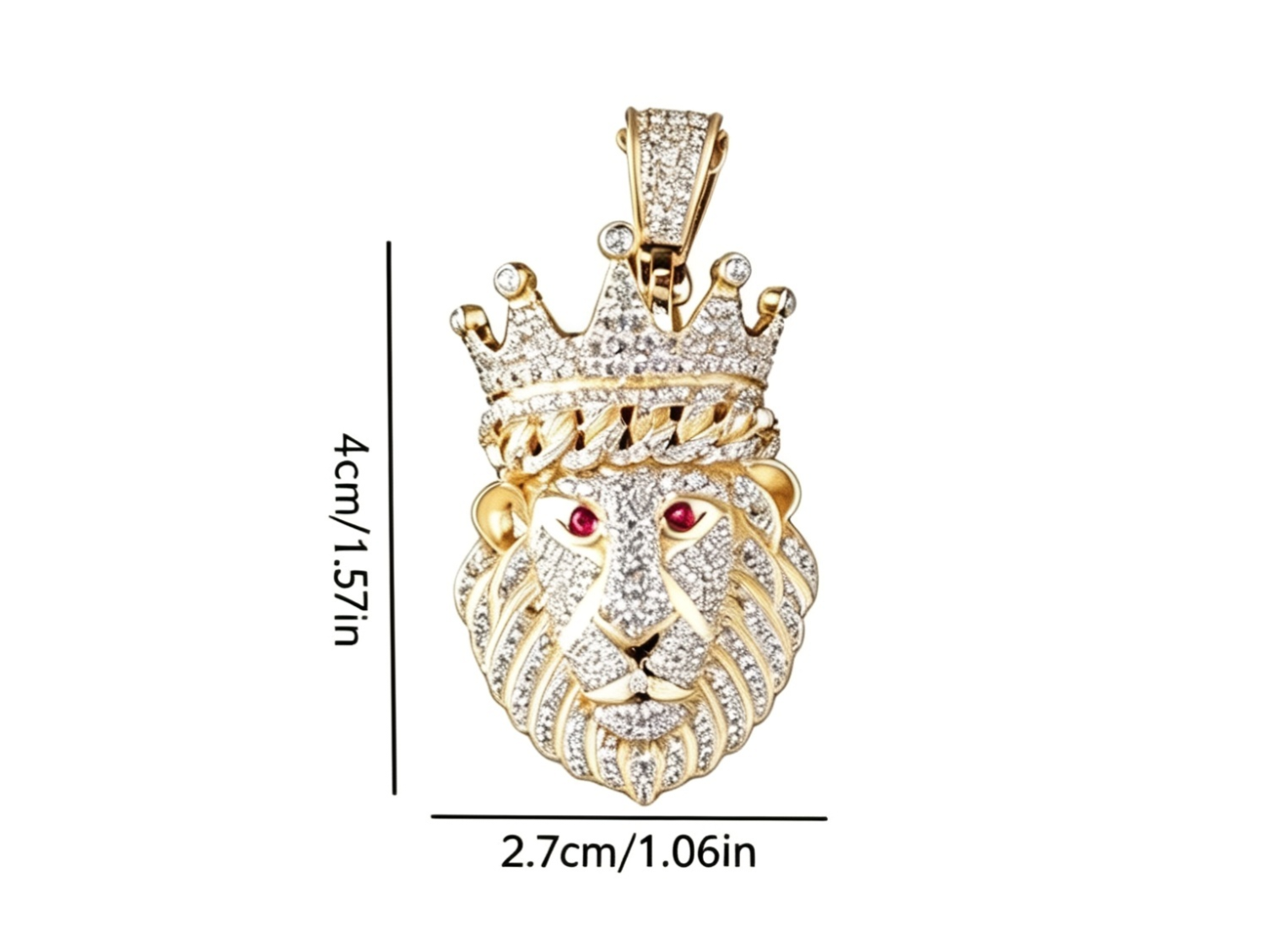 CZ Lion Head & Chain