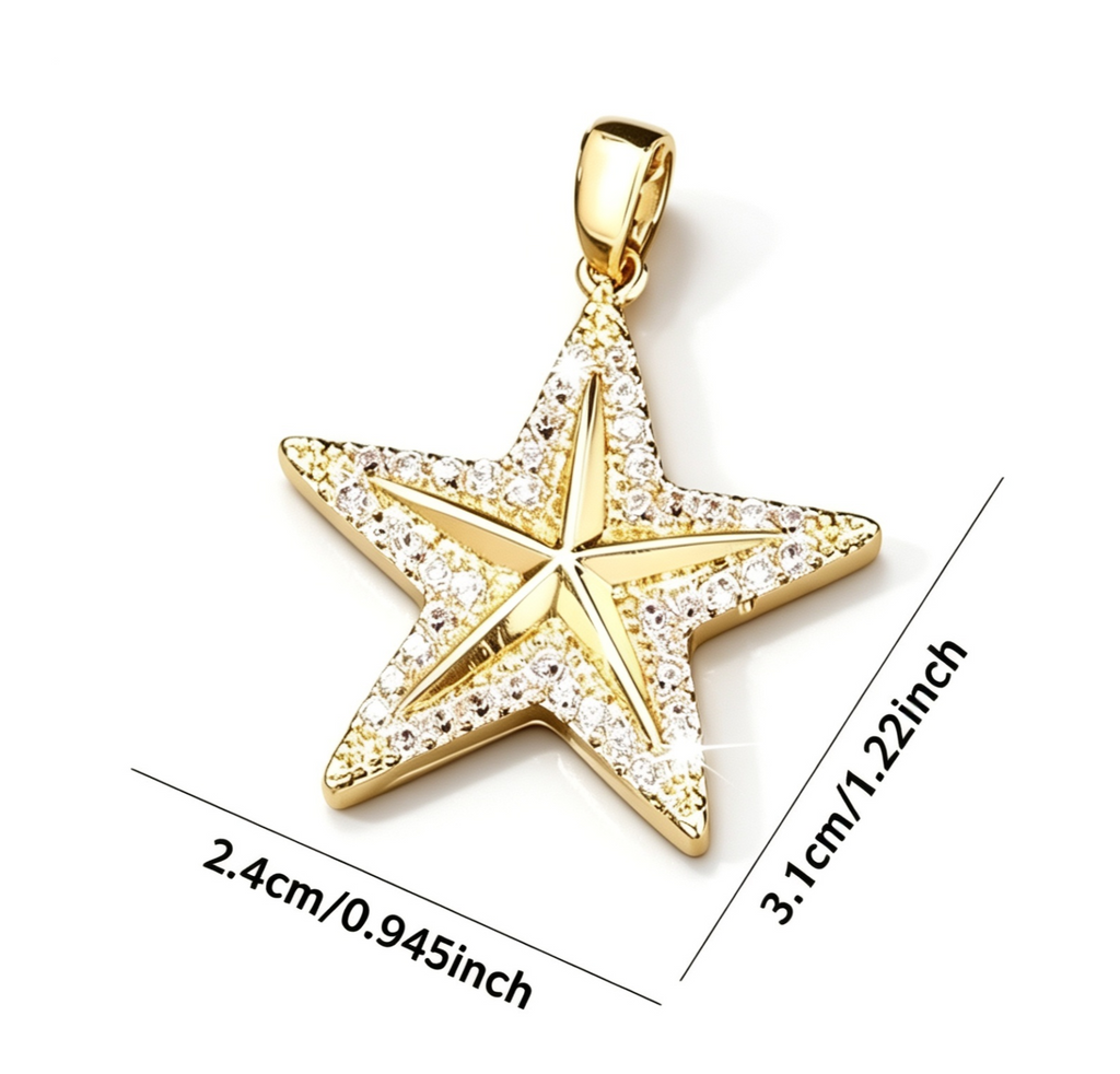 CZ Star Pendant & Chain