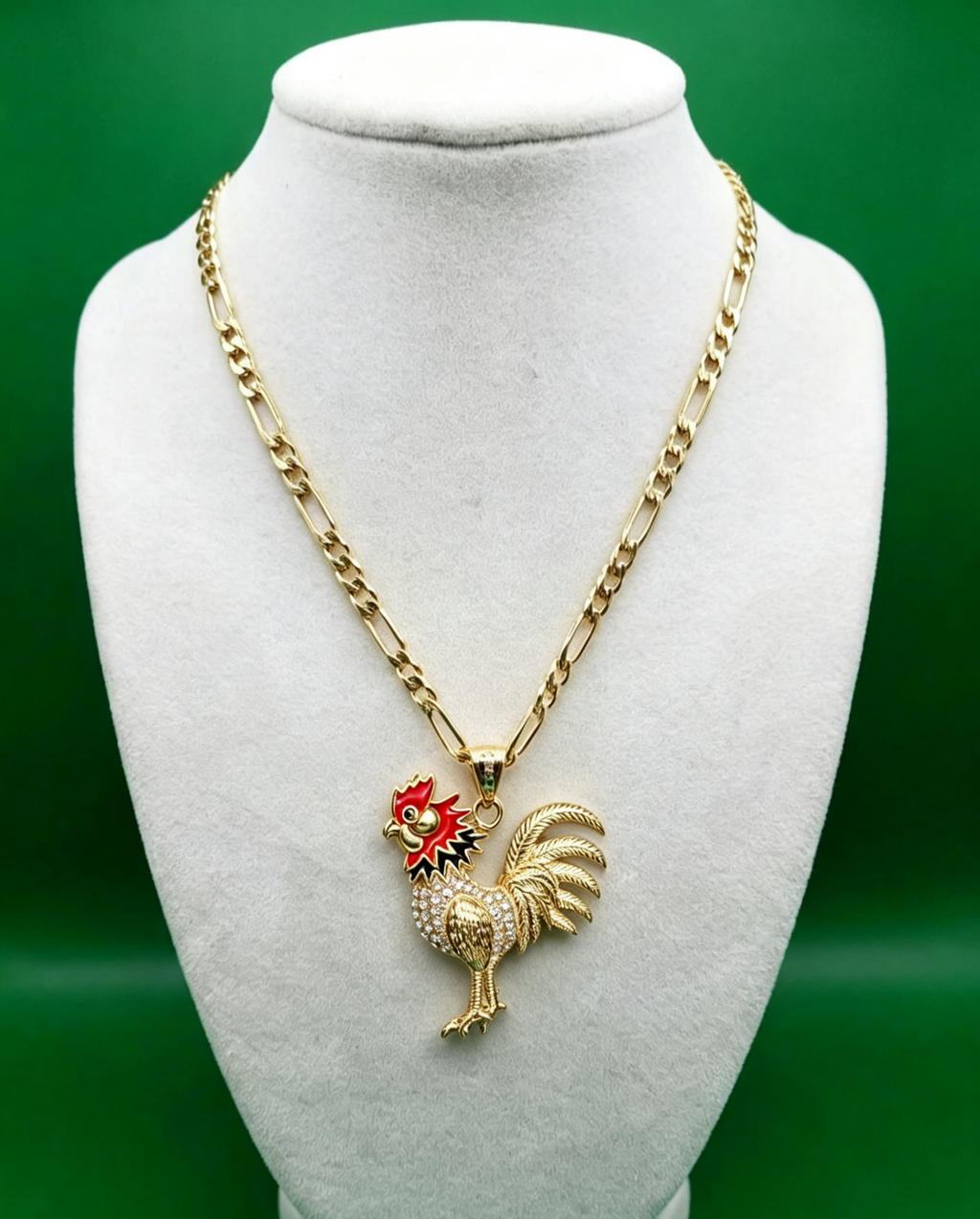 CZ Rooster Pendant & Chain