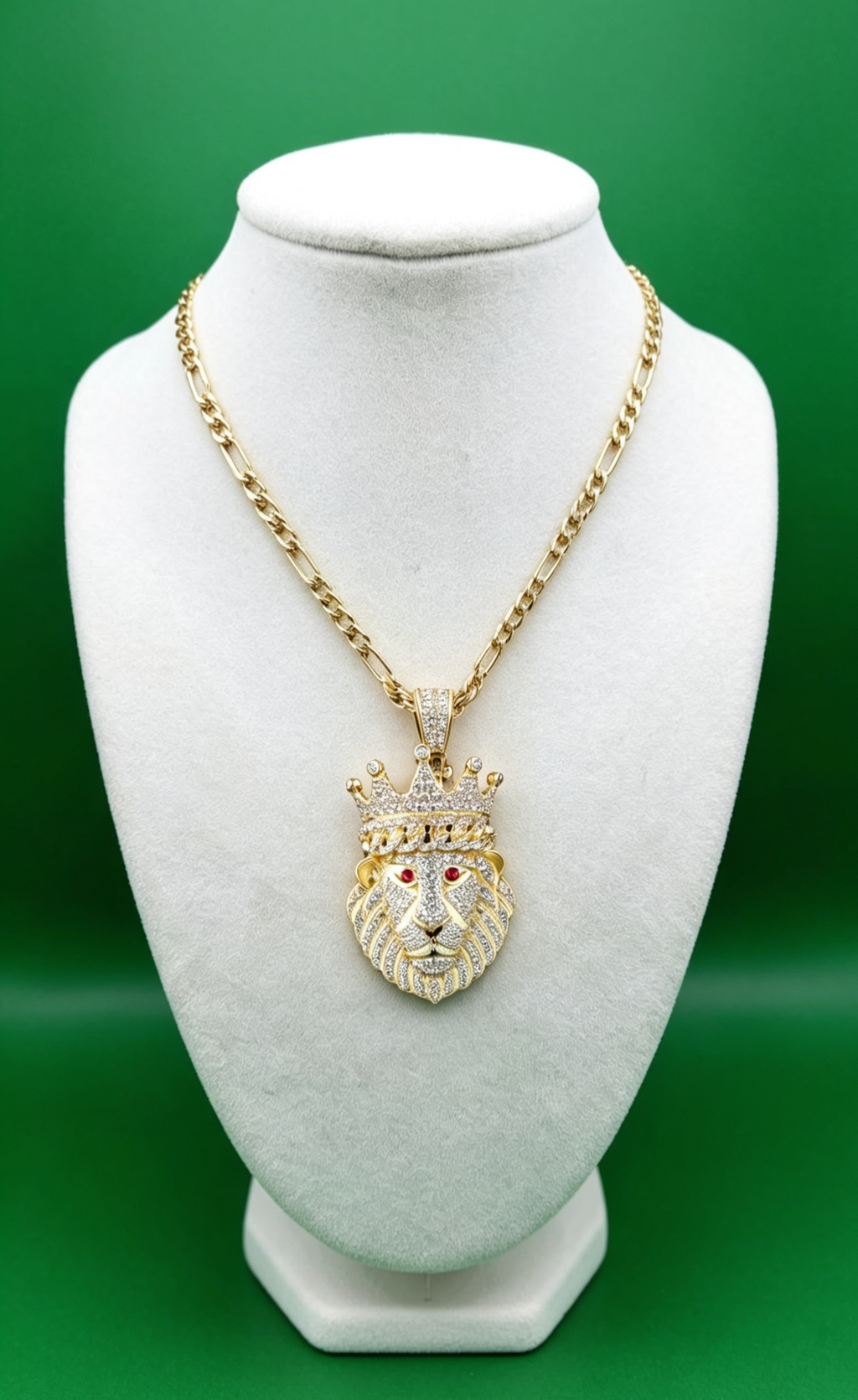 CZ Lion Head & Chain
