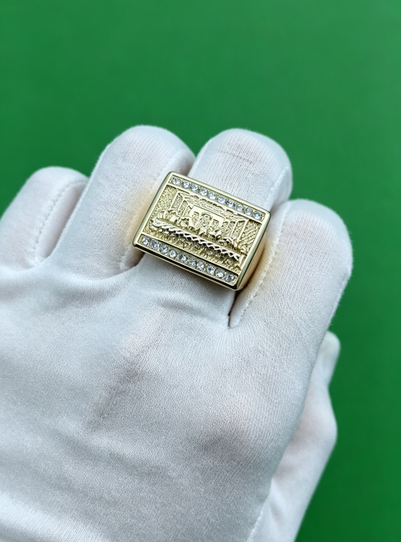 CZ Last Supper Ring