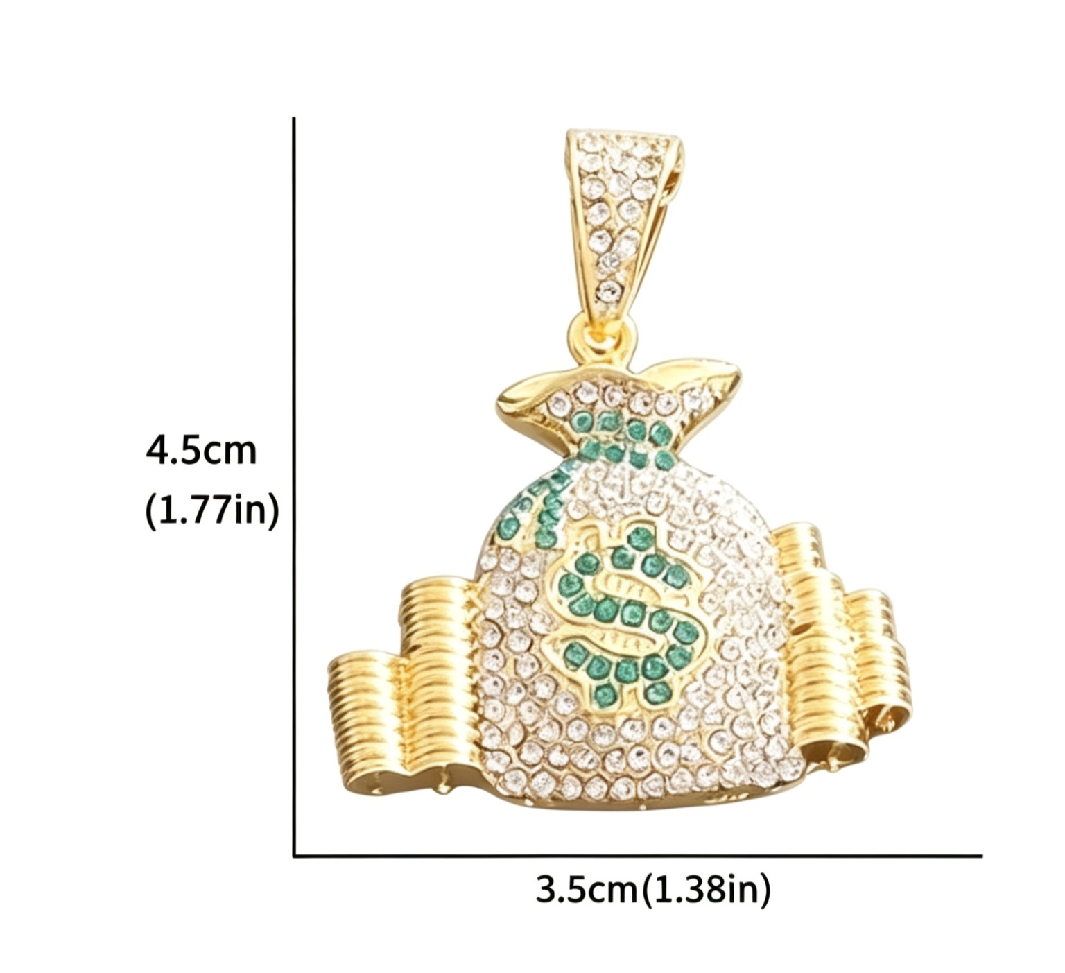 CZ Money Bag Pendant & Chain