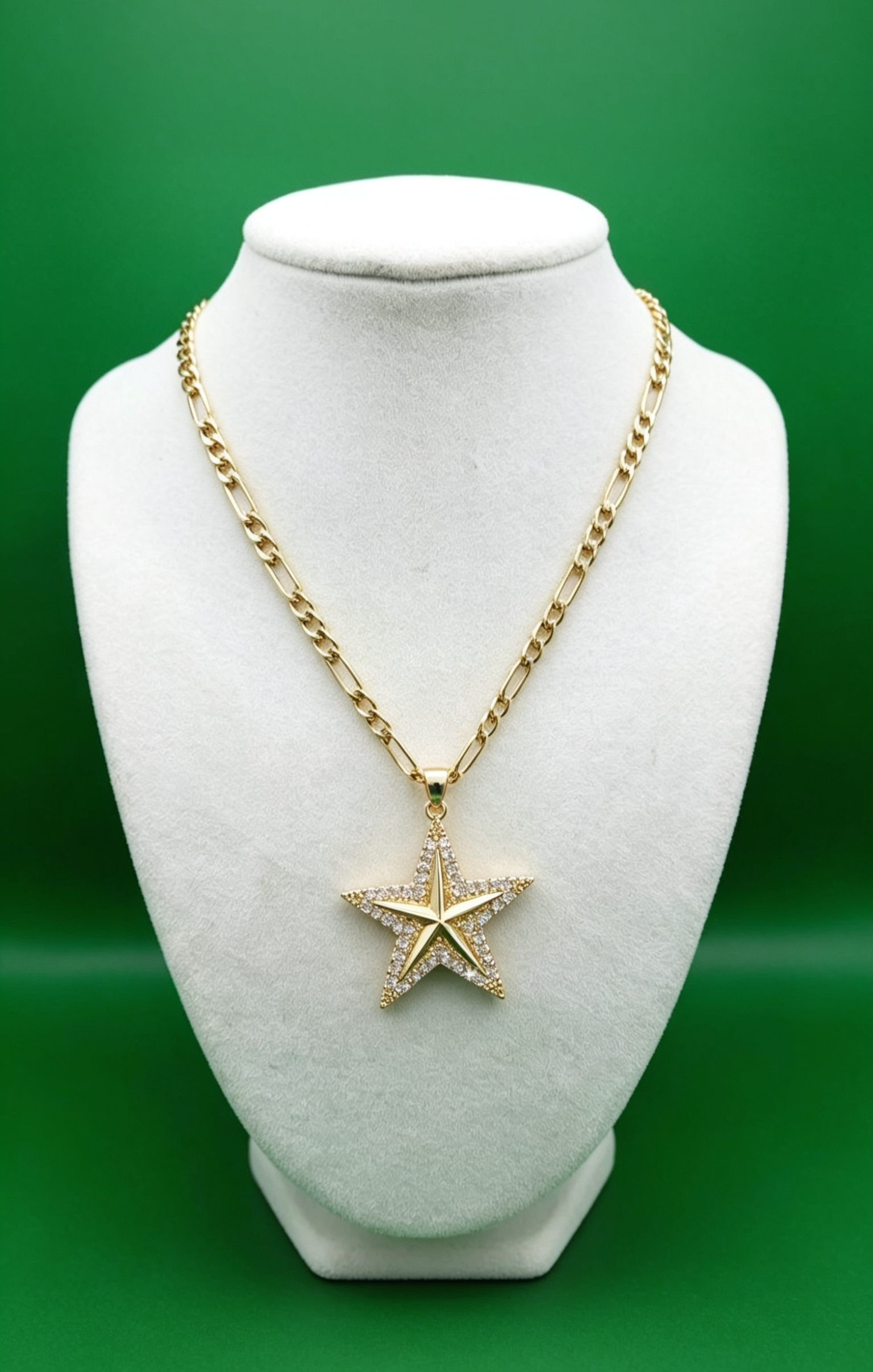 CZ Star Pendant & Chain