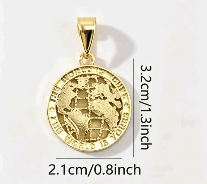 "The World Is Yours" Pendant & Chain