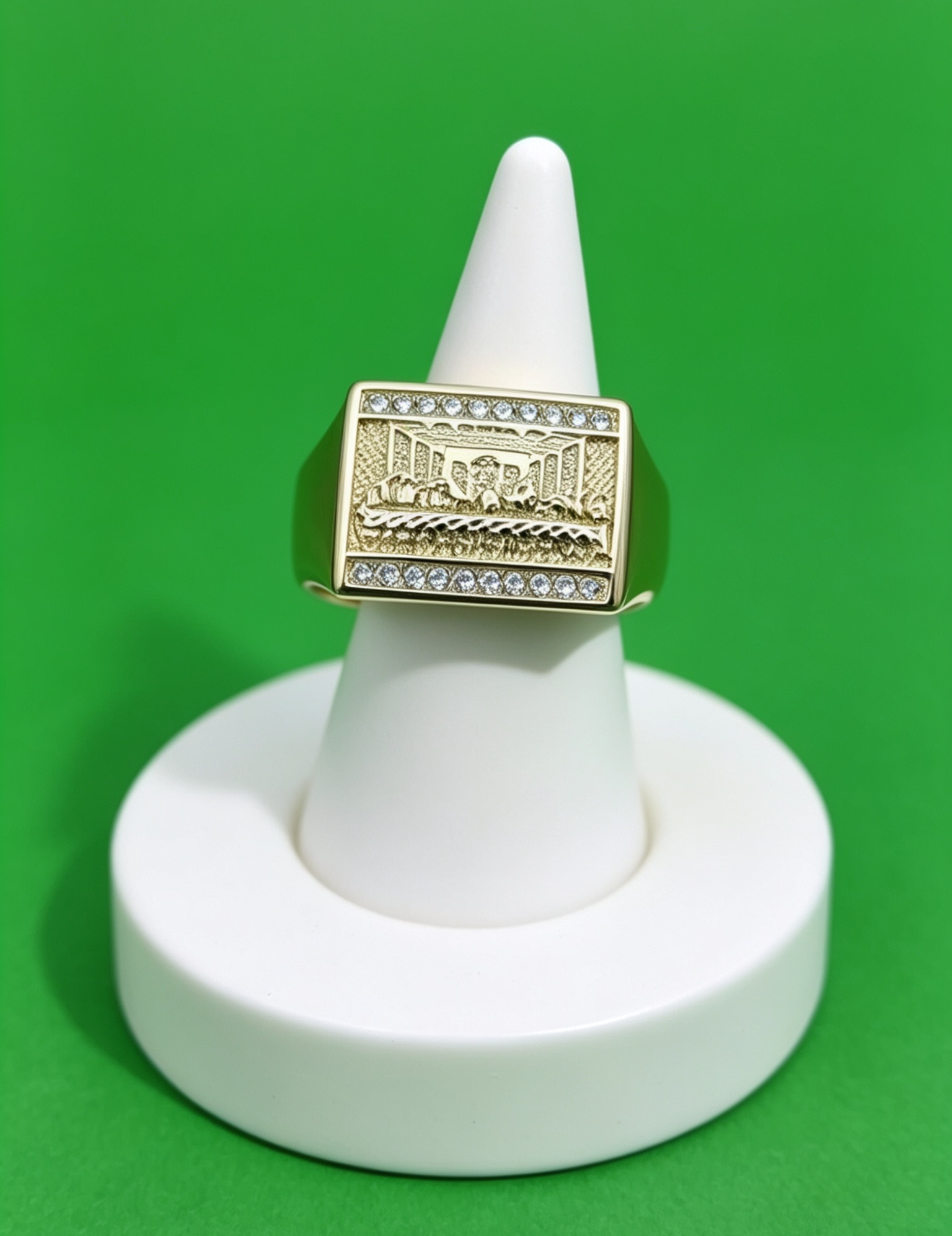 CZ Last Supper Ring